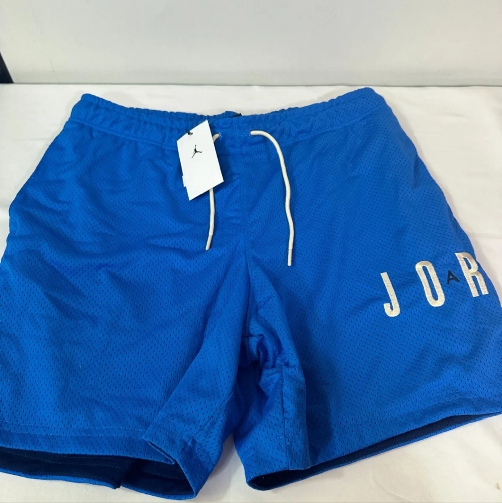 Nike Mens Air Jordan Jumpman Classics Mesh Blue/White Shorts